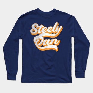 Steely Dan /// Retro Faded-Style Typography Design Long Sleeve T-Shirt